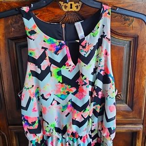 Xhilaration. Black and White with Floral Dress